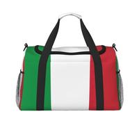 Italian flag print Weekender Overnight Carry On Bag Gym Luggage Bag Duffel Bag for Travel Women, Black, One Size