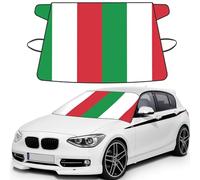 Italian Flag Print Windshield Cover For Ice And Snow, Universal Fit For Car Suv, 600d Oxford Fabric Frost Protector