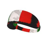 Italian Flag Printing Double-Sided,Unisex Elastic Sports Headband,Ideal As A Gift For Sports-Loving Friends,Family