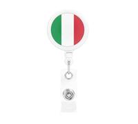 Italian Flag Retractable Badge Holder. Stylish Full-Width Print, Suitable for Offices, Schools, Hospitals, etc.