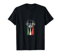 Italian Flag Smoke Trail Aviation Jet T-Shirt