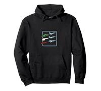 Italian Flag Smoke Trail Aviation Retro Jet Pullover Hoodie