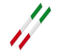 Italian Flag Sticker - National Emblem Vinyl Decal, Glossy Rectangular Label | Patriotic Display Design, Travel Souvenir Theme, UV Resistant, Matte