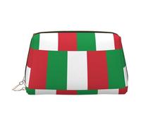 Italian Flag Travel Makeup Bag, Organizer Bag with Divider,Portable Zipper Toiletries Storage Case