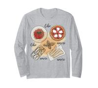 Italian Food Cibo Amore Pizza Pasta Art Design Long Sleeve T-Shirt