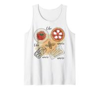 Italian Food Cibo Amore Pizza Pasta Art Design Tank Top