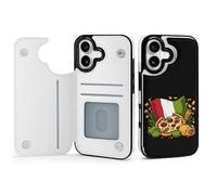 Italian Food Italy Flag Printed Flip Phone Cases Compatible with iPhone 17