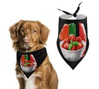 Italian Food Meatball Meatballs Dog Bandanas Triangle Scarfs Printing Bib Scarf Adjustable Accessories for Small Dogs And Cats