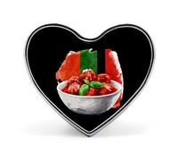 Italian Food Meatball Meatballs Love Heart Badge Metal Pins Brooches Lapel Pins for Clothing Decoration
