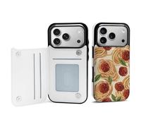 Italian Food Meatball Spaghetti Printed Flip Phone Cases Compatible with iPhone 17
