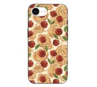 Italian Food Meatball Spaghetti Printed Phone Cover Case Compatible with iPhone 16/16 Plus/16 Pro/16 Pro Max/16 E Funny Lightweight TPU Phones Protector