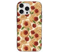Italian Food Meatball Spaghetti Printed Phone Cover Case Compatible with iPhone 16/16 Plus/16 Pro/16 Pro Max/16 E Funny Lightweight TPU Phones Protector