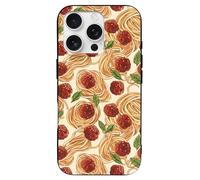 Italian Food Meatball Spaghetti Printed Phone Cover Case Compatible with iPhone 16/16 Plus/16 Pro/16 Pro Max/16 E Funny Lightweight TPU Phones Protector