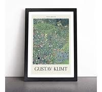 Italian Garden by Gustav Klimt | Framed Wall Art Print | Modern Home Decor Picture | Ready to Hang Artwork for Living Room, Bedroom, Kitchen or Office | Multiple Sizes