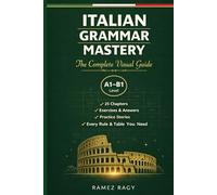 Italian Grammar Mastery: The Complete Visual Guide: Every Rule, Every Table, Every Exercise You Need (Italian Self-Study)