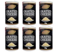 Italian Grated Cheese Sprinkler Bundle: 6 x 50g BellaRicetta Grated Cheese 50g | Ideal for Pasta, Soups, Pizza, Salads