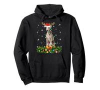 Italian Greyhound Christmas Lights Reindeer Santa Dog Xmas Pullover Hoodie