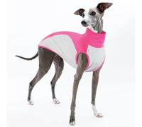 Italian Greyhound Clothes, Breathable Spring/Summer Outfit Sporty Pullover Whippet Pajamas Two-Legged Turtleneck Dog Shirt Comfortable(Pink, XS)