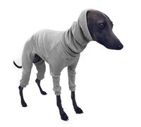 Italian Greyhound Clothes, Dog Winter Coat Pajamas Onesies Four-Leg Turtleneck Stretch Greyhound Apparel Pet Clothes Coat Outfit For Medium, Large Dog /Whippet/Lurchers ( Color : grey , Size : L )