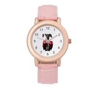 Italian Greyhound Dog Boxing Leather Fashion Women Watch Simplicity Round Wristwatch Easy Reader Ladies Watches