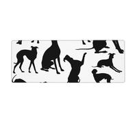 Italian Greyhound Dog,Mouse Pad Large Desk Pad Computer Keyboard Mouse Mat With Non Slip Rubber Base 30 x 80 cm