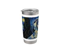 Italian Greyhound Dog Van Gogh Starry Night Stainless Steel Insulated Tumbler