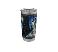 Italian Greyhound Dog Van Gogh Starry Night Stainless Steel Insulated Tumbler