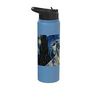Italian Greyhound Dog Van Gogh Starry Night Stainless Steel Insulated Water Bottle