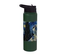 Italian Greyhound Dog Van Gogh Starry Night Stainless Steel Insulated Water Bottle