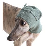 Italian Greyhound Hat,Slim Dog Neck Wrap Warm Cap,Cotton Whippet Calming Ear Protection Hat for Samll Medium Dogs_S(Dark Green)