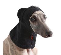 Italian Greyhound Hat,Slim Dog Neck Wrap Warm Cap,Cotton Whippet Calming Ear Protection Hat for Samll Medium Dogs_L(Black)