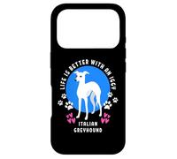 Italian Greyhound Life is Better White Iggy Dog Case for iPhone 17 Pro