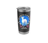 Italian Greyhound Life is Better White Iggy Dog Stainless Steel Insulated Tumbler
