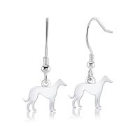 Italian Greyhound Silhouette Silver Earrings