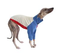 Italian Greyhound Whippet T-Shirt Jumper,Dog Tri-Color Sweatshirt Sighthounds Autumn Winter Spring Coat Skinny Dog Pullover Pajamas_M(Blue White)