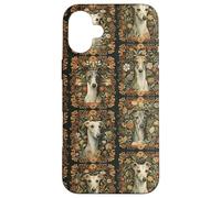 Italian Greyhounds Floral Vintage Case for iPhone 16 Plus
