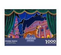 Italian Greyhounds La Scala, Milan Wooden Jigsaw Puzzle Waterproof 1000 Piece Puzzles for Adults Gifts Colourful Educational Games