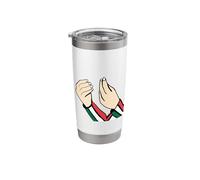 Italian Hand Gesture Design with Italian Flag Stainless Steel Insulated Tumbler
