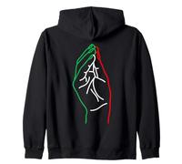 Italian Hand Gesture Line Art Zip Hoodie