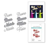 Italian Holiday Sentiments Etched Dies from The International Holiday Sentiments Collection