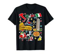 Italian Icons, Cute Italy Travel Souvenir for Italy Lovers T-Shirt