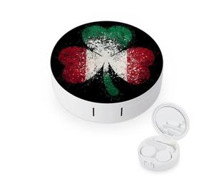 Italian Irish Shamrock Contact Lens Case for Daily Travel