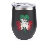 Italian Irish Shamrock Insulated Cups & Mugs 12oz Double-Wall Bottles Stainless Steel Coffee Mug with Lids Drinks Tumbler