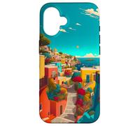 Italian Islands Coast Art and Summer Vibes, A Mediterranean Case for iPhone 16
