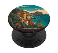 Italian Islands Coast Art and Summer Vibes, A Mediterranean PopSockets Adhesive PopGrip