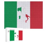 Italian Italy Flag Funny Wooden Puzzle Adults Difficult Jigsaw Puzzles with Storage Box for Family Game Birthday Gift