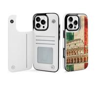 Italian Italy Flag Printed Flip Phone Cases Compatible with iPhone 16