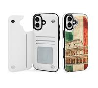 Italian Italy Flag Printed Flip Phone Cases Compatible with iPhone 16