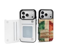 Italian Italy Flag Printed Flip Phone Cases Compatible with iPhone 17