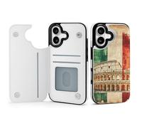 Italian Italy Flag Printed Flip Phone Cases Compatible with iPhone 17
